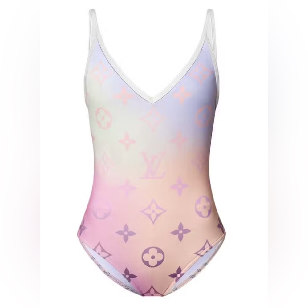 Louis Vuitton Monogram Gradient Cut-out One-piece Swimsuit